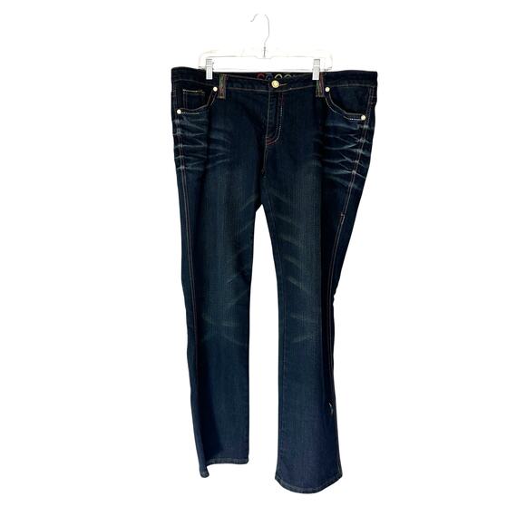 Coogi Women's Jeans Dark Wash Straight Leg Streetwear Stitched‎ Size 17/18 - Picture 1 of 12